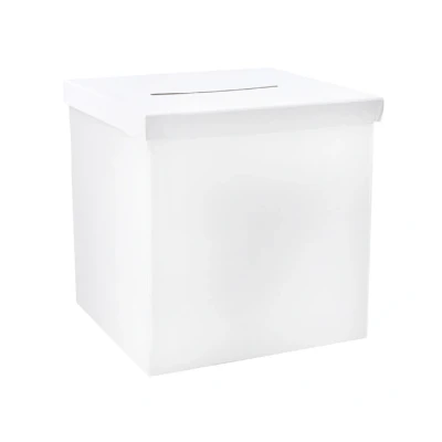 Afbeelding van Enveloppendoos basic Bruiloft wit karton 20 x cm Feestdecoratievoorwerp