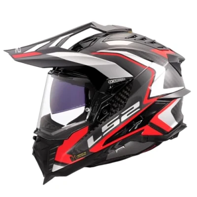 Afbeelding van LS2 MX701 Explorer C Frontier II Rood 06 Adventure Motorhelm Maat XS Helm