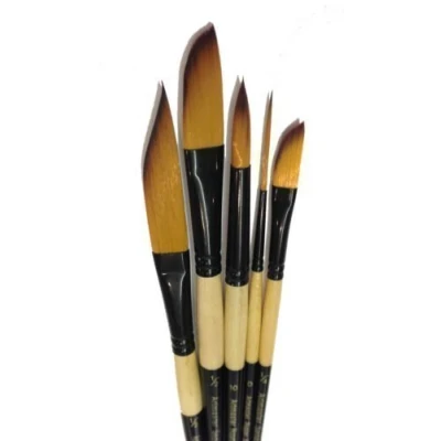 Afbeelding van The Art Shop Skipton Artists Watercolour Brush Set Sword Liner, Dagger, Rigger and Round Brushes