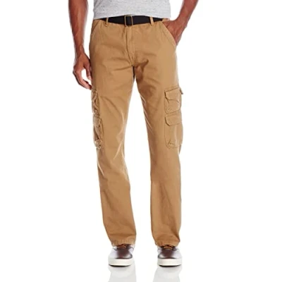 Afbeelding van Wrangler Authentics rechte cargobroek voor baby&#039;s, hoge kwaliteit, snit, casual, cargo, heren, Eicheltwill, 38W x 32L