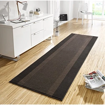 Afbeelding van Design Loper Band Bruin 80x200 Cm