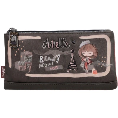 Afbeelding van Anekke portemonnee Mademoiselle Flexible RFID Wallet Multicolor donkerbruin