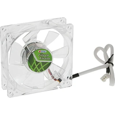 Afbeelding van Titan Green Vision ventilator (case fan) voor in de PC met Z Axis lager en super stil 80 x 25 mm