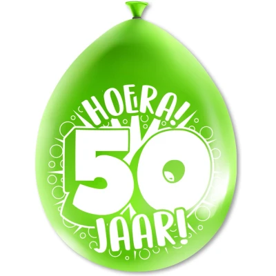 Afbeelding van Ballonnen 50 jaar party 30cm 8 stuks