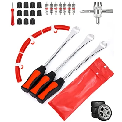 Afbeelding van JOFLVA bandenlichter, bandenlichter gereedschapslepel, bandenwiekijzer, bandenlepels hefboomijzer gereedschapssets wrikhefboomgereedschap met 3 wielvelgbeschermers gereedschapsset, voor motor/fiets.
