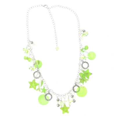 Afbeelding van Behave Ketting met groene schelpen hangers 50 cm