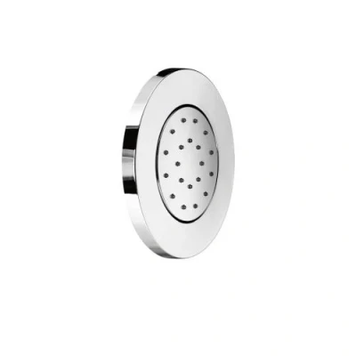 Afbeelding van HotBath Mate inbouw bodyjet rond nikkel Geborsteld
