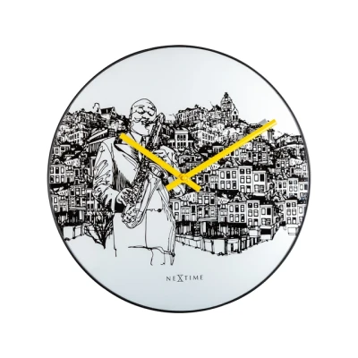 Afbeelding van Nextime Ne 8192 Wandklok Sax City Ø 40 Cm
