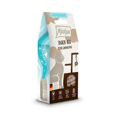 Afbeelding van MjAMjAM premium kattensnack snackbox fijne lamslong, pak van 1 (1 x 35 g), naturel zonder synthetische conserveermiddelen