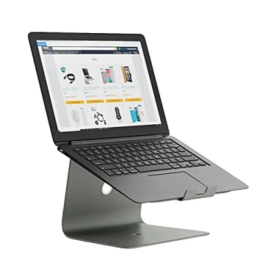 Afbeelding van Slabo notebookhouder laptopstandaard voor MacBook Air Pro notebooks laptops &quot;Aluminium&quot; SPACE GREY/GRAU