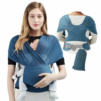 Afbeelding van Fysiologische draagdoek, draagdoek voor baby&#039;s, babydrager, ademende stof van netstof, elastisch, goedgekeurd tot 15 kg, verstelbaar en uniseks
