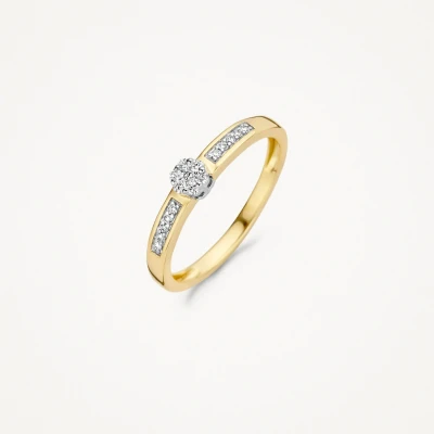 Afbeelding van Blush Ring 1623BDI/54 14k Geelgoud 0,12crt G SI Briljant geslepen Diamant Maat 54