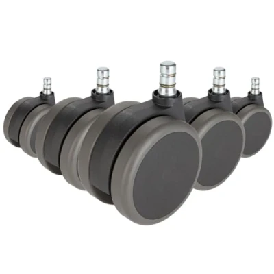 Afbeelding van Bureaustoel Wiel Zwart 5x Rolo No Noise 11mm/75mm Harde bodem