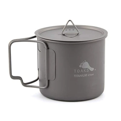 Afbeelding van TOAKS Ultralight Portable Camping Titanium Mok/Pot (375ml met deksel[CUP 375 C])