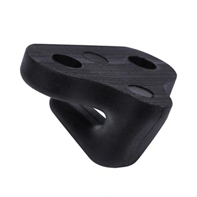 Afbeelding van Ever Kajak Sjorren Haken, 8 stks Dubbele Gat J Vorm Haken Nylon Bungee Vervanging Met Flat head Schroeven voor Kano Boten Paddle Board Zwart