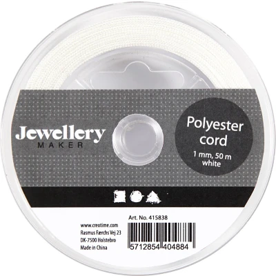 Afbeelding van Creativ Company Polyester Koord Wit, 50m