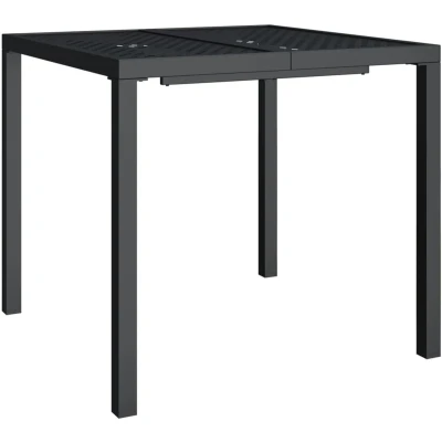 Afbeelding van Tuintafel 80x80x72 cm staal antracietkleurig