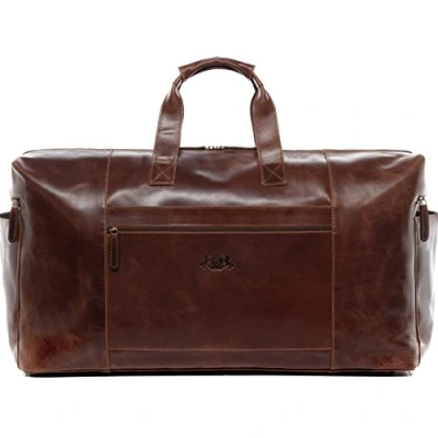 Afbeelding van SID &amp; VAIN Bristol reistas Echt Leer Draagtas Weekend Vakantie 65 cm Xxl Groot Handgemaakte Sporttas Bagage Cabine, lichte kastanje, XXL,