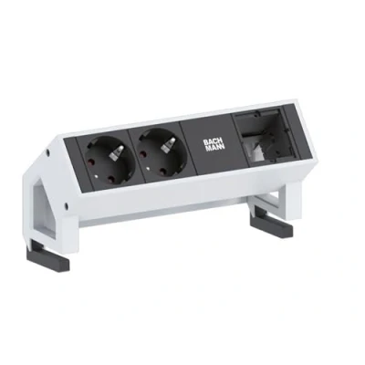 Afbeelding van BACHMANN DESK2 2x geaard contact 1x ABD GST18, wit
