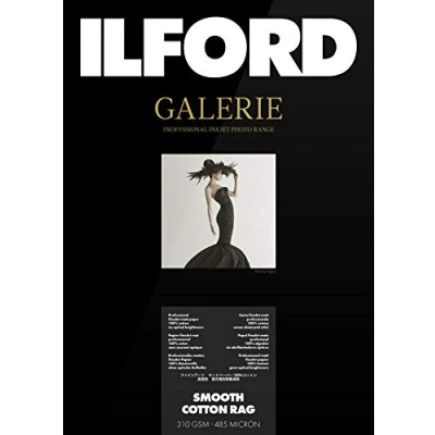 Afbeelding van ILFORD GALERIE Smooth Cotton Rag, 310GSM, GPSC, 127 x 178 mm, 50 vellen, inkjetpapier, fotopapier