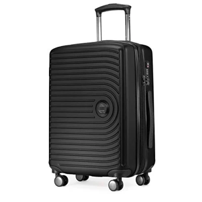 Afbeelding van HAUPTSTADTKOFFER Mitte handbagage 55x40x23, TSA, 4 wielen, reiskoffer, koffer met harde schaal, rolkoffer, handbagagekoffer, Zwart