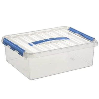 Afbeelding van SUNWARE Q Line Box 10 Liter 400 x 300 110mm transparant/blauw