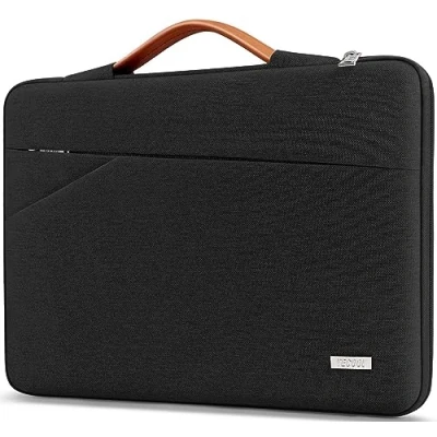 Afbeelding van TECOOL 13,3 Inch Laptophoes Sleeve Case Cover Geschikt voor MacBook Air/Pro 13, 13,3&#039;&#039; ASUS Dell Lenovo HP Notebook, 13,5 Surface Laptop 4, Pro 14, Zenbook 14 Beschermhoes met Handvat,zwart