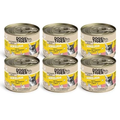 Afbeelding van Dogs&#039;n Tiger Smesermenu hartelijk, nat kattenvoer met kip en wortels zonder granen, toegevoegde suiker, kunstmatige conserveringsmiddelen, optimale verdraagbaarheid, 6 x 200 g