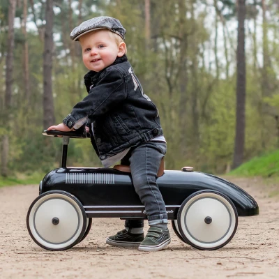 Afbeelding van Loopauto metalen oldtimer black vanaf 1 jaar Bandits and Angels