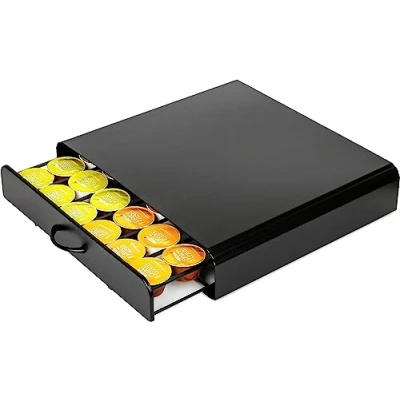 Afbeelding van EXZACT Koffiecapsulelade compatibel met Dolce Gusto Capsules Capaciteit 36 Pods Opslag Machinestandaard 2 in 1 Matte Finish Top, Anti Slip, Trillingsontwerp