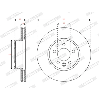 Afbeelding van Ferodo Remschijven DDF3104C 1