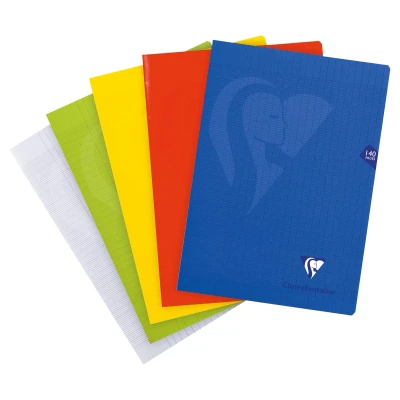 Afbeelding van Clairefontaine schrift mimesys voor ft A4+, 140 bladzijden, kaft in PP, seyès, geassorteerde kleuren