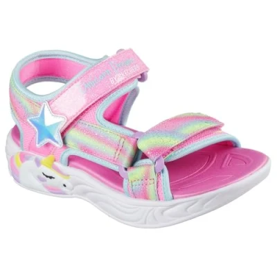 Afbeelding van Skechers Baby Girl&#039;s Unicorn Dreams sandalen plat, Roze, 21 EU