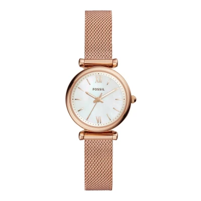 Afbeelding van Fossil ES4433 Horloge Carlie staal rosekleurig 28 mm
