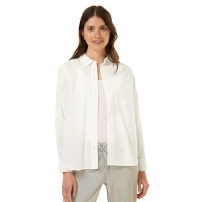 Afbeelding van Cecil Overhemdblouse, Dames, Maat: Medium, Weiß