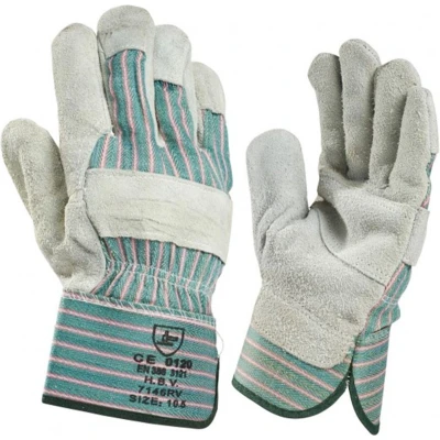Afbeelding van HBV handschoen 7446RV rundsplitleder grijs gevoerd mt 10