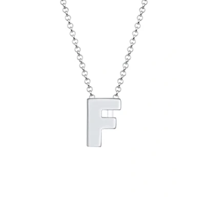 Afbeelding van Elli Buchstabe F Initialen Trend Minimal Ketting, Dames, Maat: 45, Silber