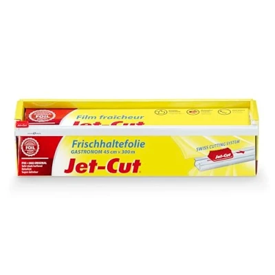 Afbeelding van Jet Cut 267 op maat te snijden vershoudfolie, Gastronomie 45 cm x 300 m, pvc transparant