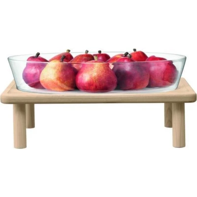 Afbeelding van L.S.A. Stilt Serveerplateau met Schaal ø 30,5 cm Glas Transparant