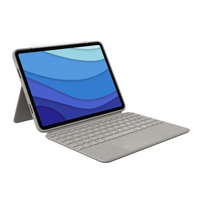 Afbeelding van Logitech Combo Touch Apple iPad Pro 11 inch (2022/2021/2020) Toetsenbord Hoes QWERTY Grijs