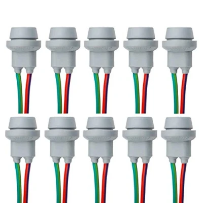 Afbeelding van L &amp; P B553 10 stuks T10 W5W W2,1X9,5D rubber fitting lampen glassokkel voor gloeilampen