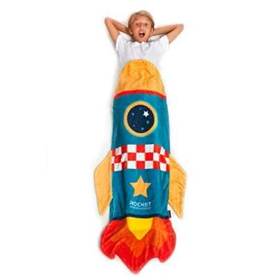 Afbeelding van KANGURU Rocket Kids deken, zacht, magisch, past op alle voeten, 142 cm lang, geschikt voor jongens tot 12 jaar, en kinderen,