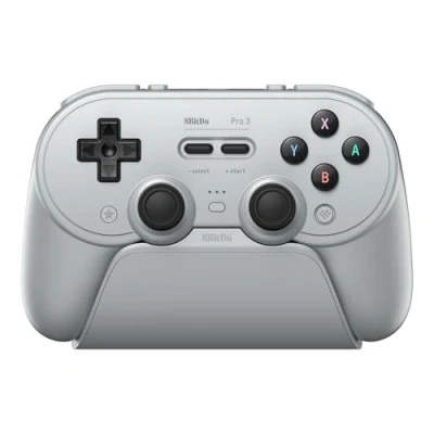 Afbeelding van 8BitDo Pro 3 draadloze gamingcontroller voor Switch 1/2 Windows, Apple, met TMR joysticks, schakelbare triggers, verwisselbare knop