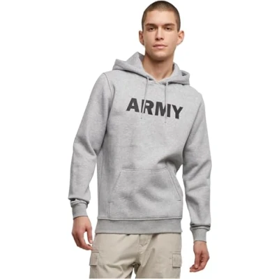 Afbeelding van Brandit Hoodie Army Trui met capuchon grijs gemêleerd XL Katoen Basics