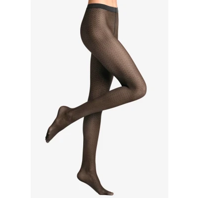 Afbeelding van FALKE Particle gedessineerd materiaal transparent 20 DEN panty dames zwart maat XL