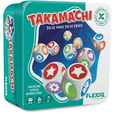 Afbeelding van FlexiQ Asmodee Takamachi gezelschapsspellen sfeer en observatiespellen familie kinderspel vanaf 5 jaar 2 4 spelers Franse versie