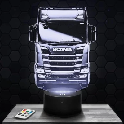 Afbeelding van Lampephoto.fr Nachtlampje, nachtlampje met touchscreen, vrachtwagen, 3D led, illusie, cadeau idee, Kerstmis, verjaardag, jongens en meisjes, nachtlamp, kinderkamer of volwassene TOP