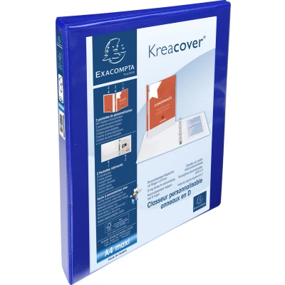 Afbeelding van Ringmap personaliseerbaar pp Kreacover A4+ 4D ringen Exacompta