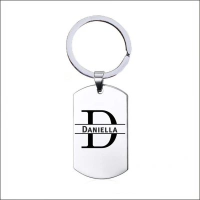 Afbeelding van Sleutelhanger RVS Met Naam Daniella