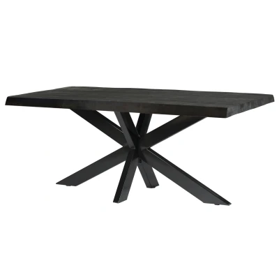 Afbeelding van Livingfurn Eetkamertafel Norris Tree Top Spider 200cm Mangohout / Gecoat Staal